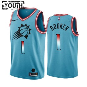 Phoenix Suns Trikot Devin Booker 1 Nike 2022-23 City Edition Blau Swingman - Kinder